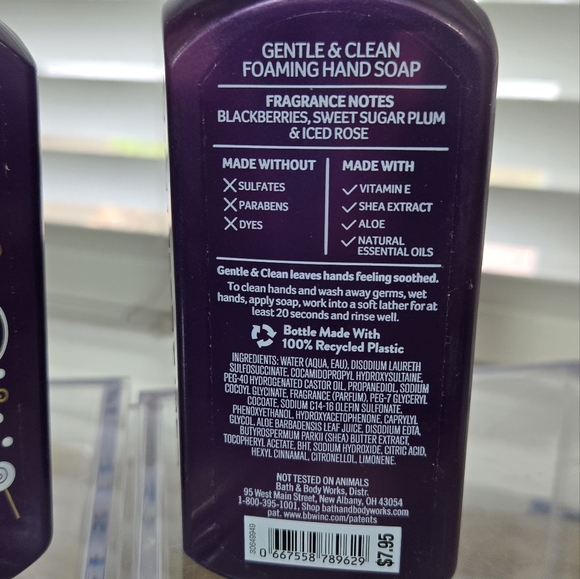 Sugar Plum & Rose White Barn Foaming Hand Soap - Picture 4 of 5